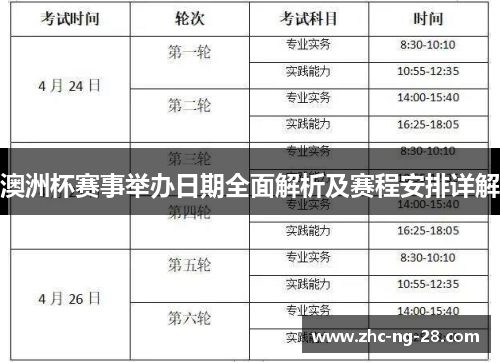 澳洲杯赛事举办日期全面解析及赛程安排详解 澳洲杯赛事举办日期全面解析及赛程安排详解